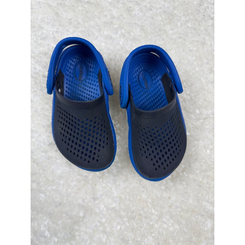 Crocs LiteRide Clog Kids Size C6 Blue Navy Slip On Comfort Water Shoes Vacation
